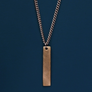 Bronze Tag Pendant Necklace