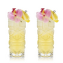 Crystal Tiki Glasses - Set of 2