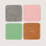 Felt Square Coaster - Multi 4 Pack