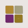 Felt Square Coaster - Multi 4 Pack