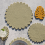 Flower Crest Merino Wool Trivet