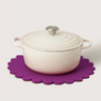 Flower Crest Merino Wool Trivet