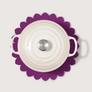 Flower Crest Merino Wool Trivet