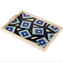Hand-Printed Wood Serving Tray