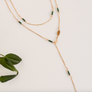 Link & Bead Lariat Necklace