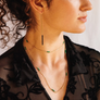 Link & Bead Lariat Necklace