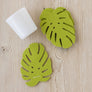 Monstera Leaf Felt Coasters - 4 Pack