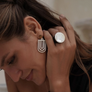 Round Horn Cocktail Ring