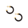 Rounded Wood Hoop Earrings