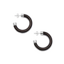 Rounded Wood Hoop Earrings