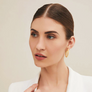 Rounded Wood Hoop Earrings