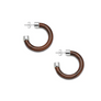 Rounded Wood Hoop Earrings