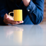 Sgrafitto Stripe Ceramic Espresso Mug