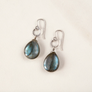 Smooth Labradorite Drop Earrings