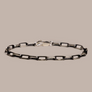Sterling Silver with Black Rhodium Chain Bracelet
