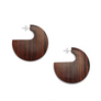 Wood Flat Hoop Earring
