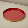 Gold & Enamel Round Tray