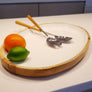 Mango Wood & Enamel Oval Platter