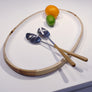 Mango Wood & Enamel Oval Platter