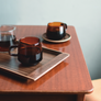 Sepia Non-Slip Wood Tray