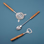 Teak & Stainless Steel Bar Set - 3 pc