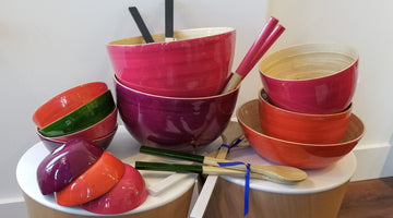 Bright Bamboo Bowls for Table and Show