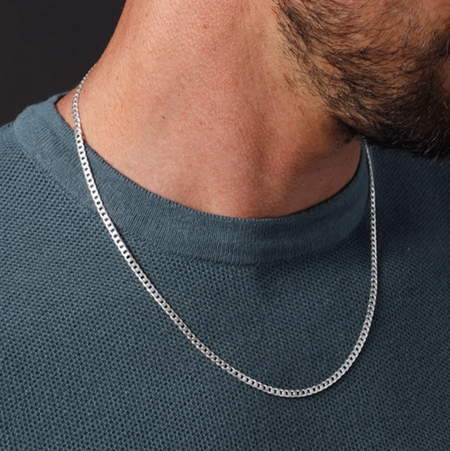 925 Sterling Silver Cuban Chain Necklace