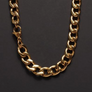 Gold Curb Chain Necklace - 9mm