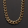 Gold Curb Chain Necklace - 9mm