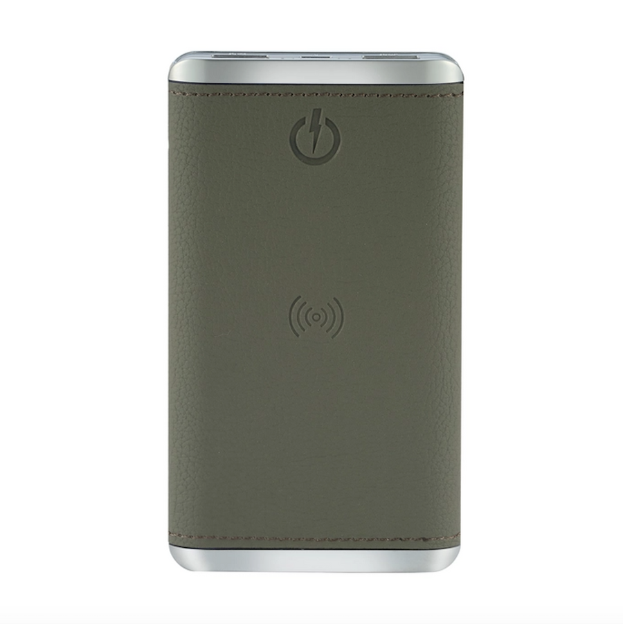 Leather 5K Wireless Charging Power Bank