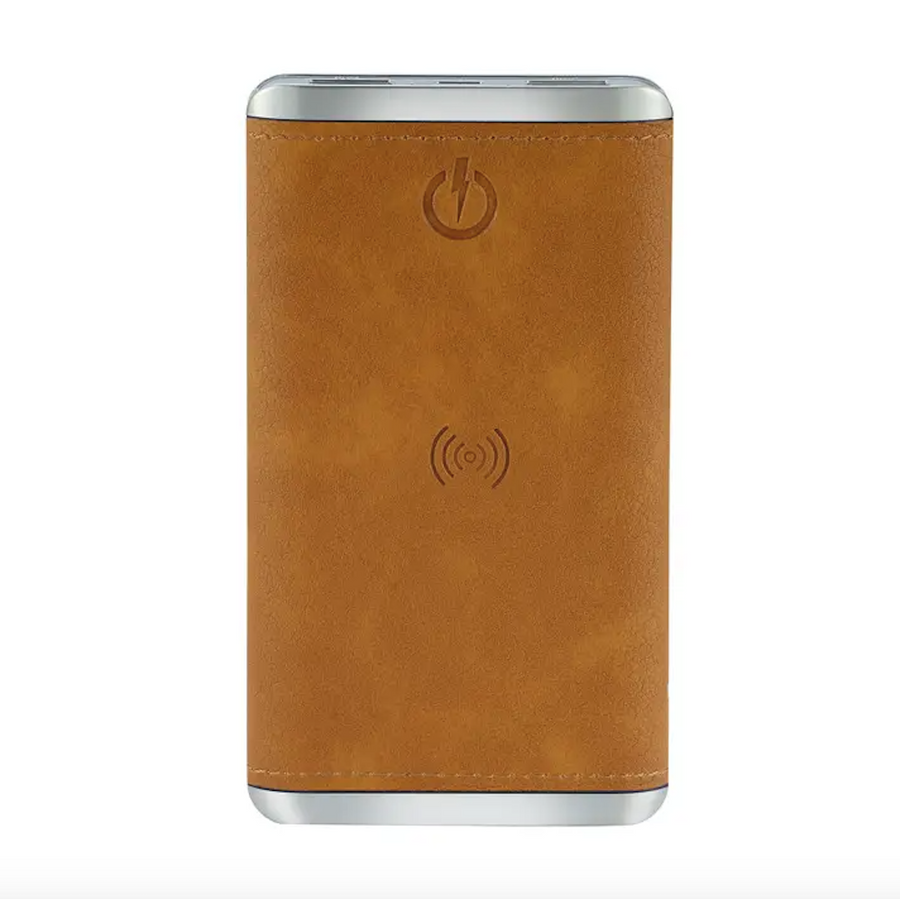 Leather 5K Wireless Charging Power Bank