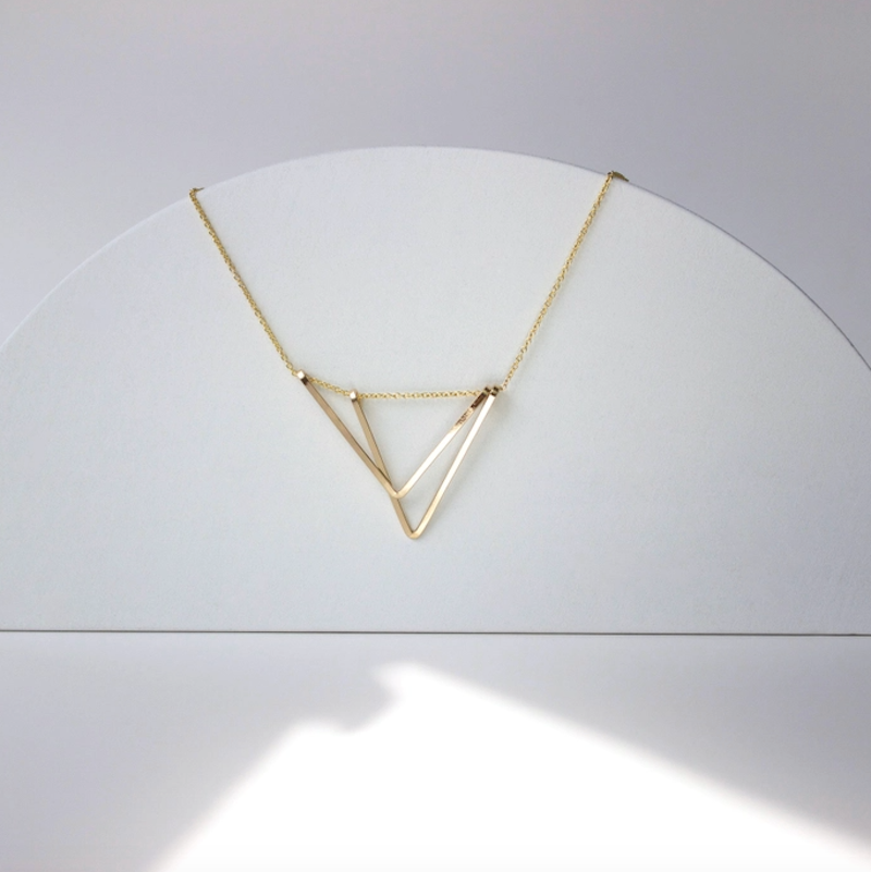 Acute Triangle Necklace