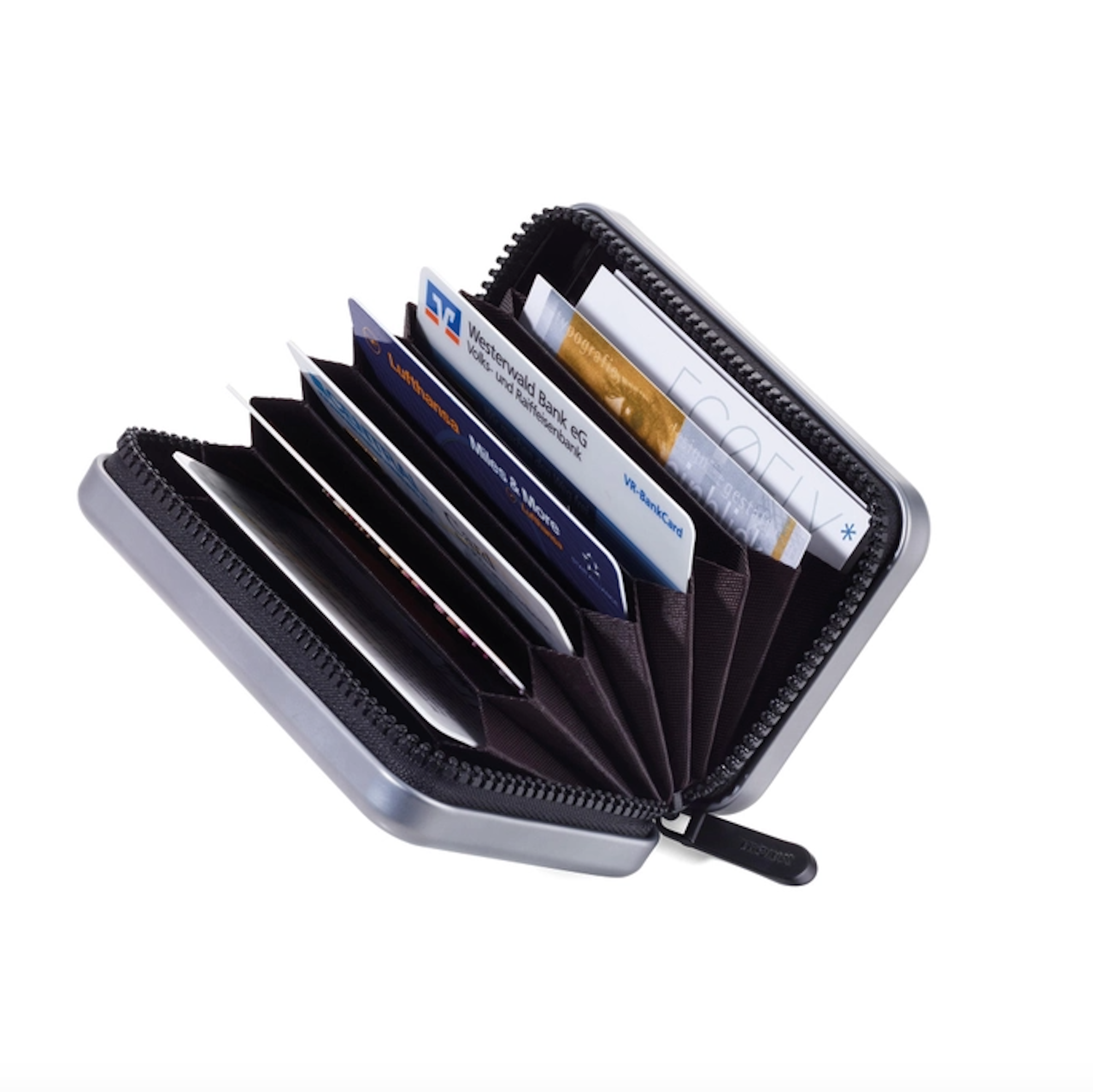 Aluminum Wallet with RFID Protection Titanium Grey