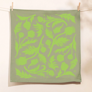 Artichoke Screen Print Tea Towel