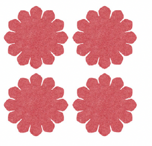 Felt Flower Coasters - 4 Pack