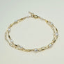 Barrel of Laughs Double Chain Pearl Bracelet