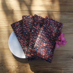 Block Print Dinner Napkins - Set of 4