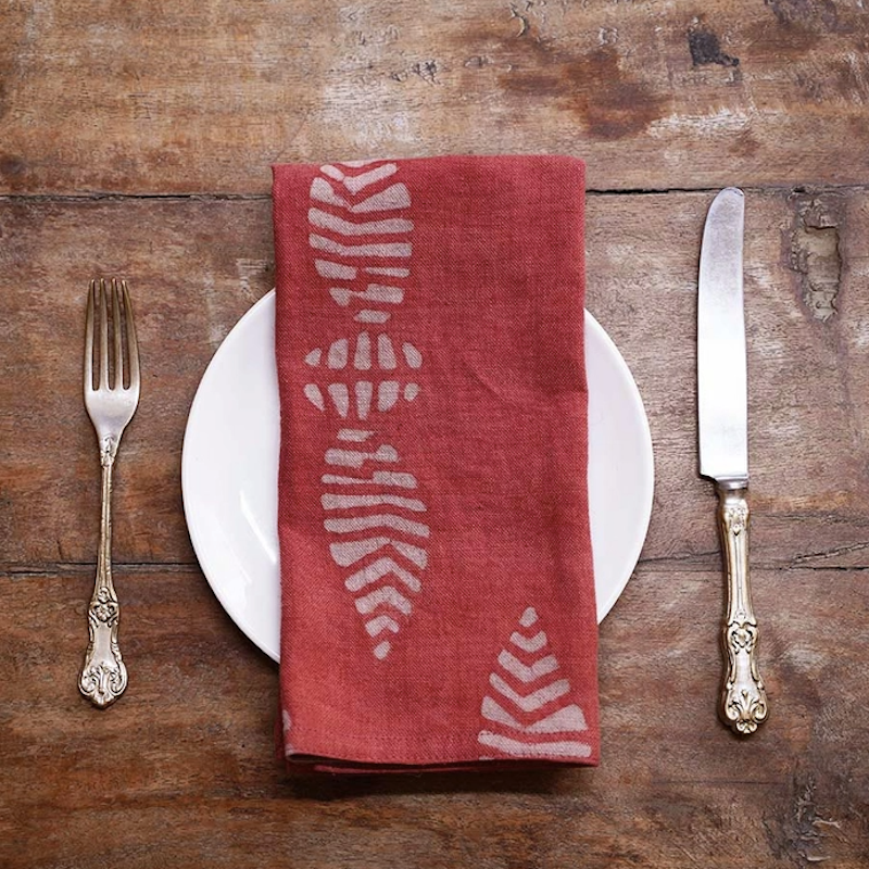 Block Print Dinner Napkins - Set of 4