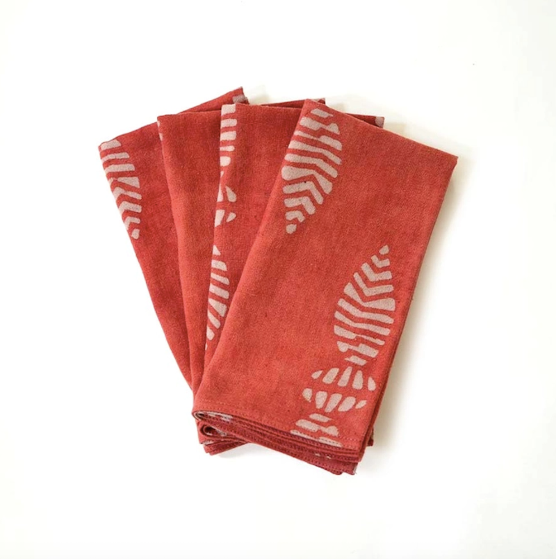 Block Print Dinner Napkins - Set of 4