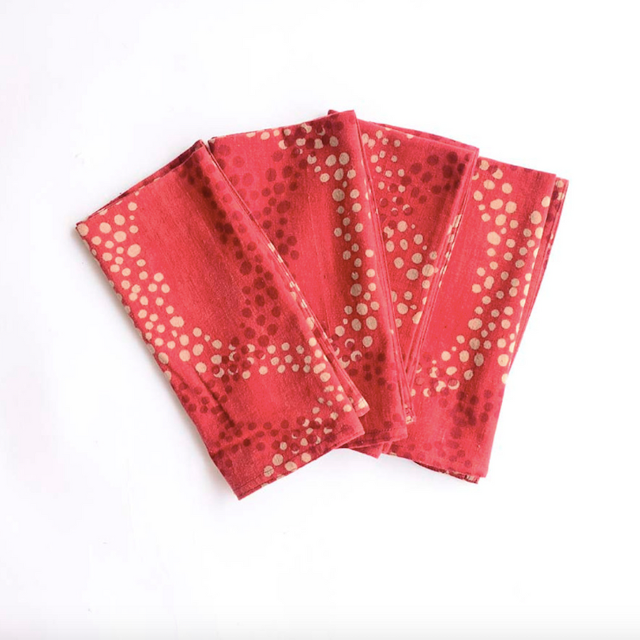 Block Print Dinner Napkins - Set of 4