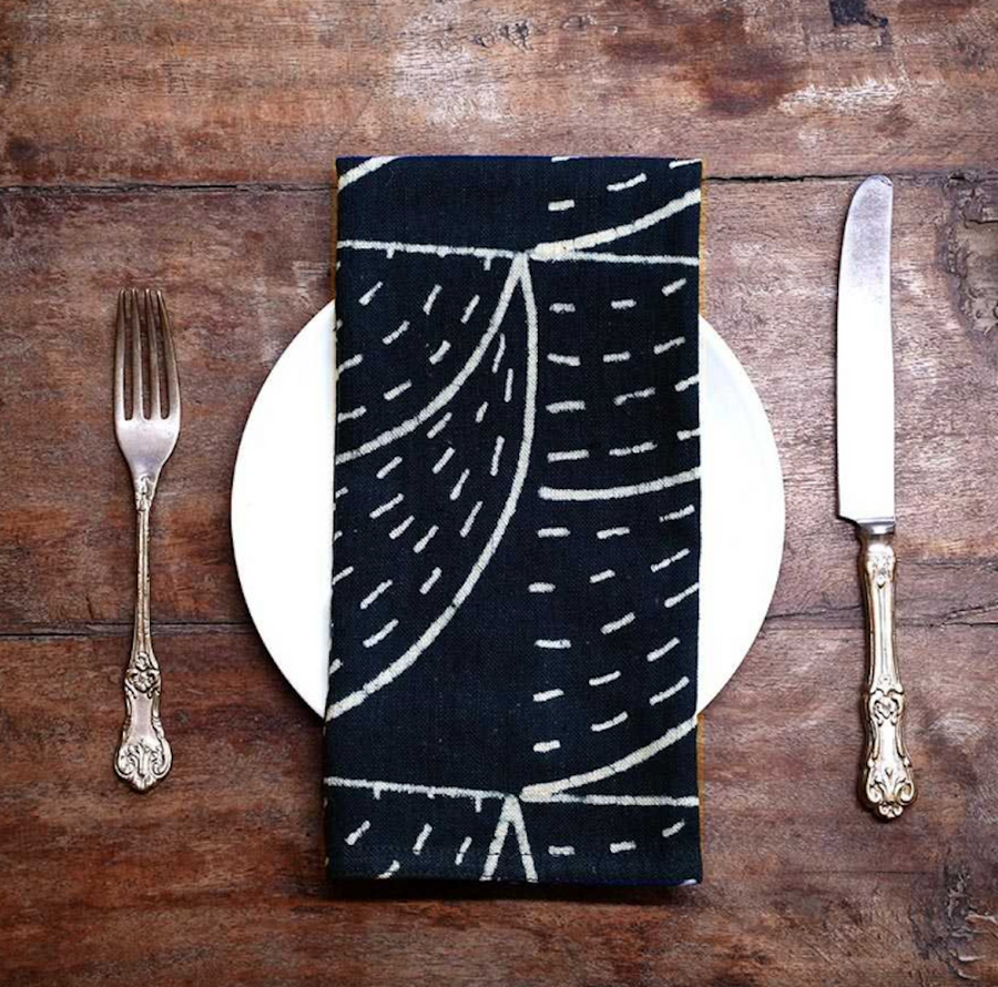 Block Print Dinner Napkins - Set of 4