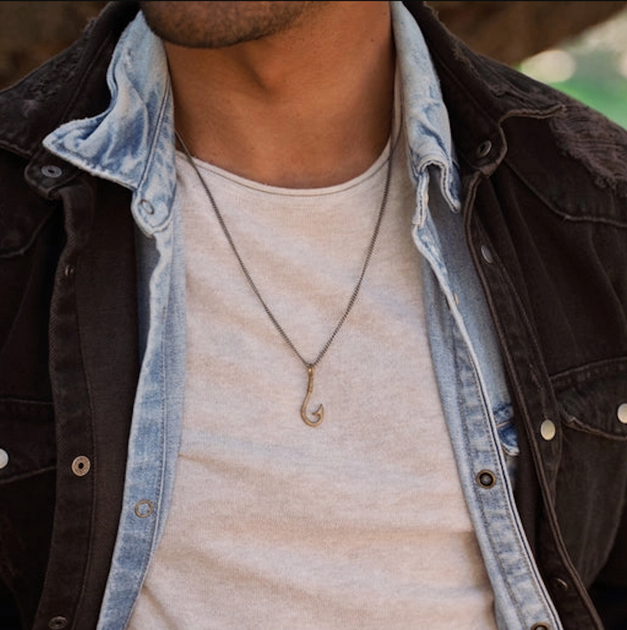 Bronze Hook Necklace