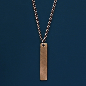 Bronze Tag Pendant Necklace