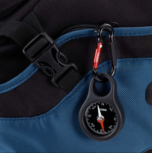 Carabiner Keyring with Compass