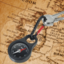 Carabiner Keyring with Pocket Compass