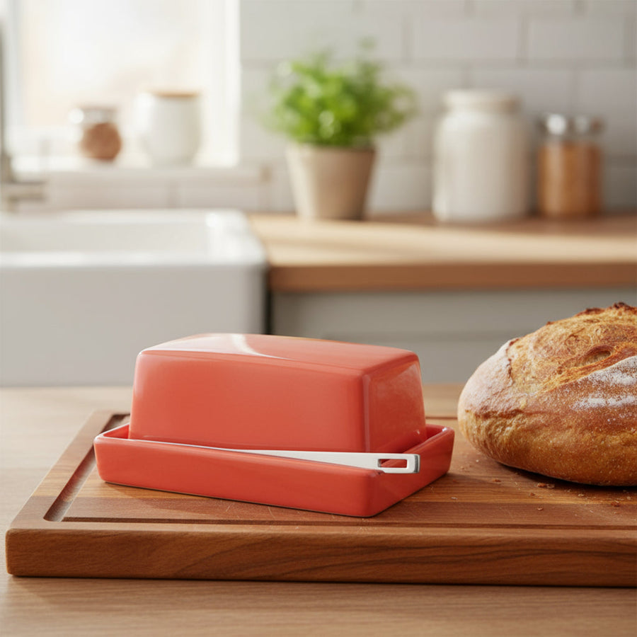 Ceramic Butter Dish w/ Spreader