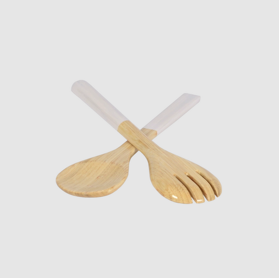 Classic Bamboo Salad Server Set