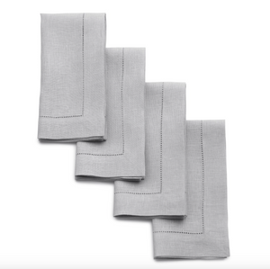 Classic Hemstitch Dinner Napkins - Set of 4