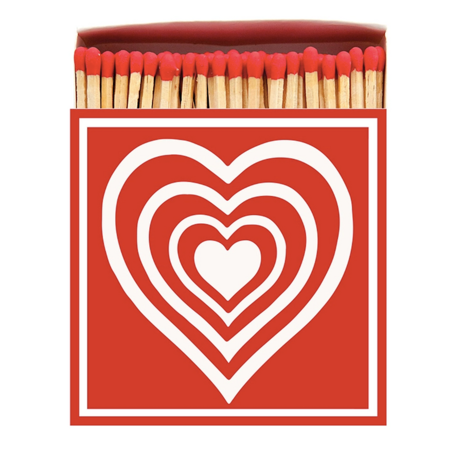 Concentric Heart Square Matchbox