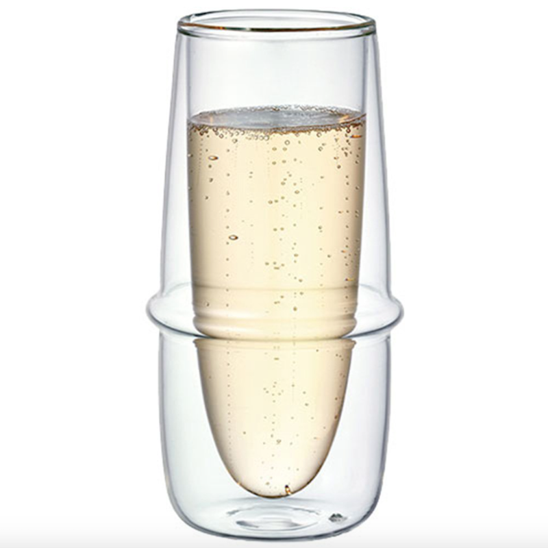 Double Wall Glass Cup - Champagne